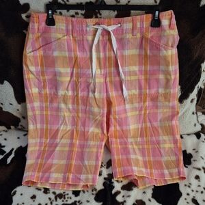 Jones New York NWT Sport Pink and Orange Plaid Garment